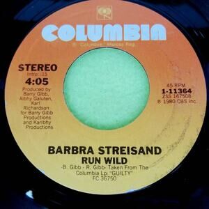 Barbra Streisand - Woman‎ in Love / Run Wild 1980 45rpm Vinyl Record Single 7"